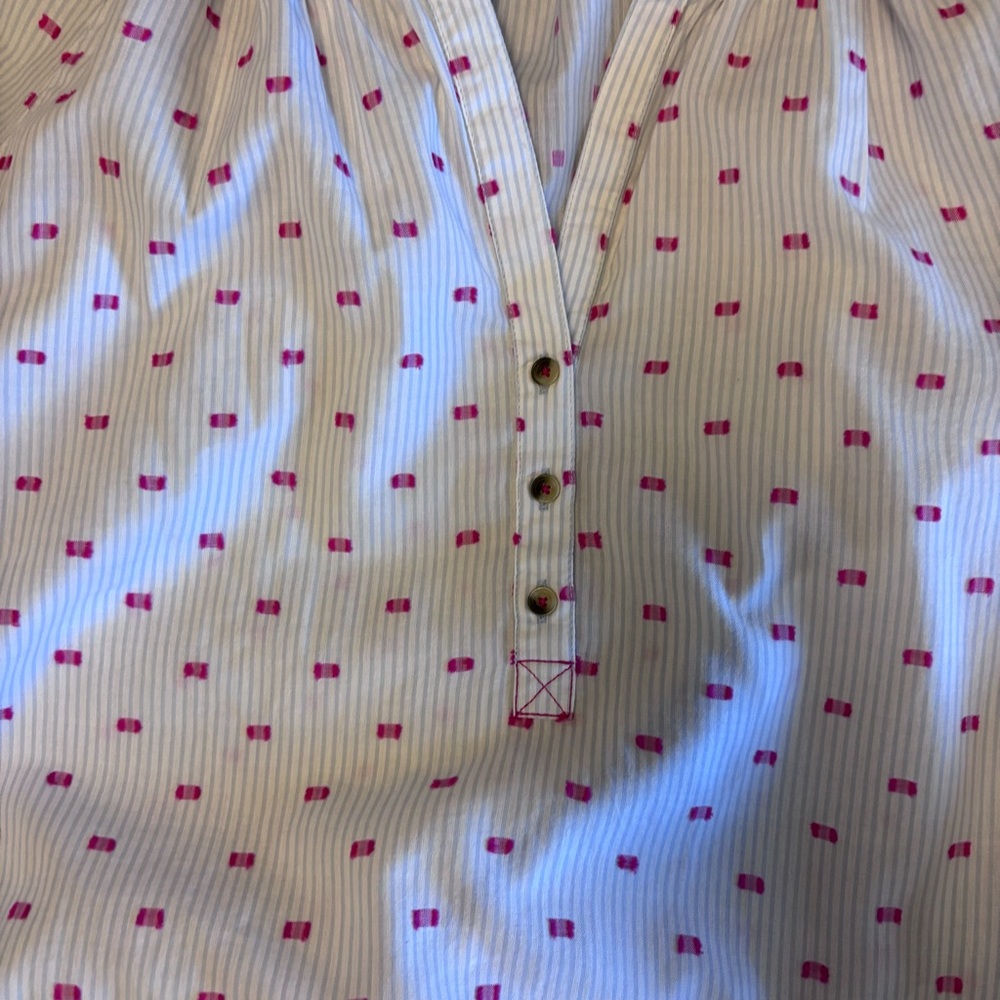 ANTHROPOLOGIE Textured PJ, Lounge Cotton Top. EUC. - Picture 7 of 11